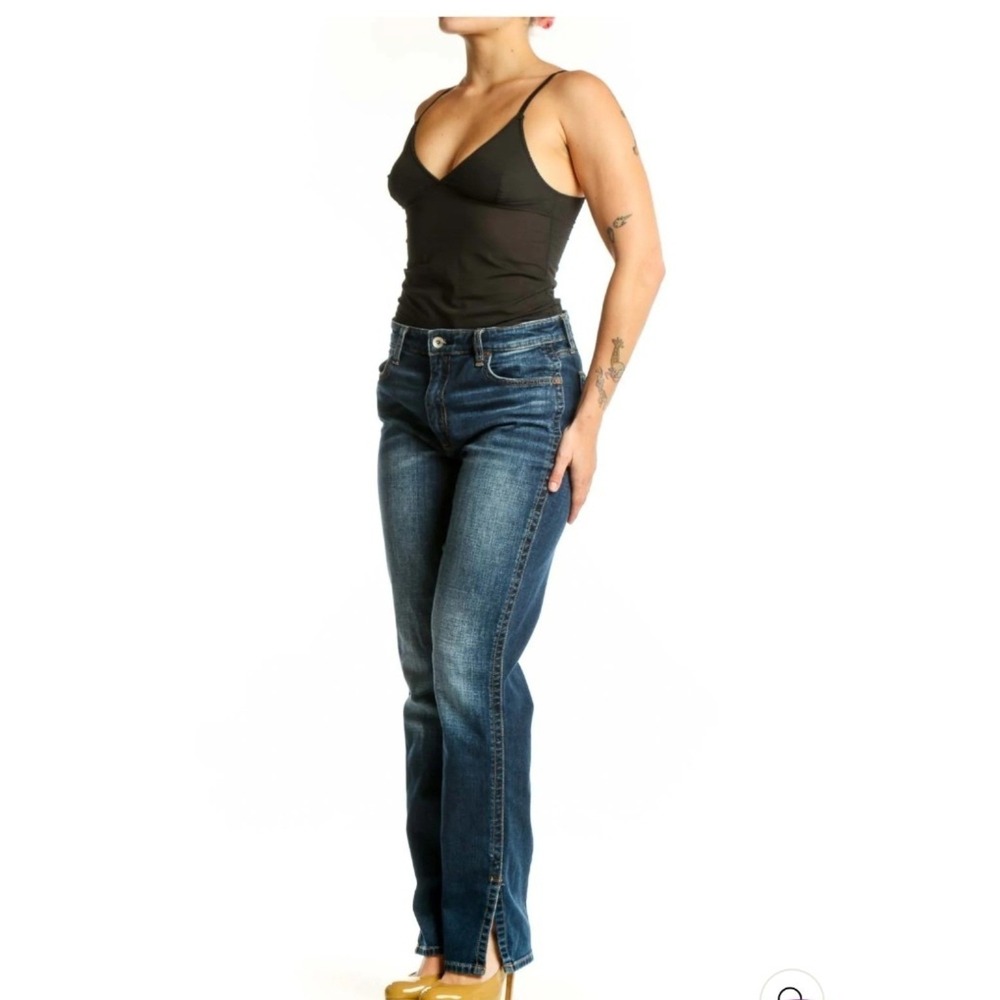 Rag & Bone Aster Straight Leg Jeans Medium Wash Blue Side Slit WDD22S2647CAAS 28 - Picture 3 of 6